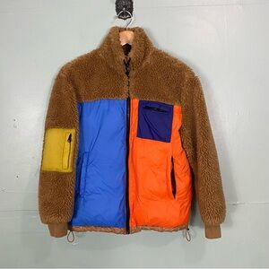 Kule The Krispie Puffer Jacket Sherpa Colorblock Small